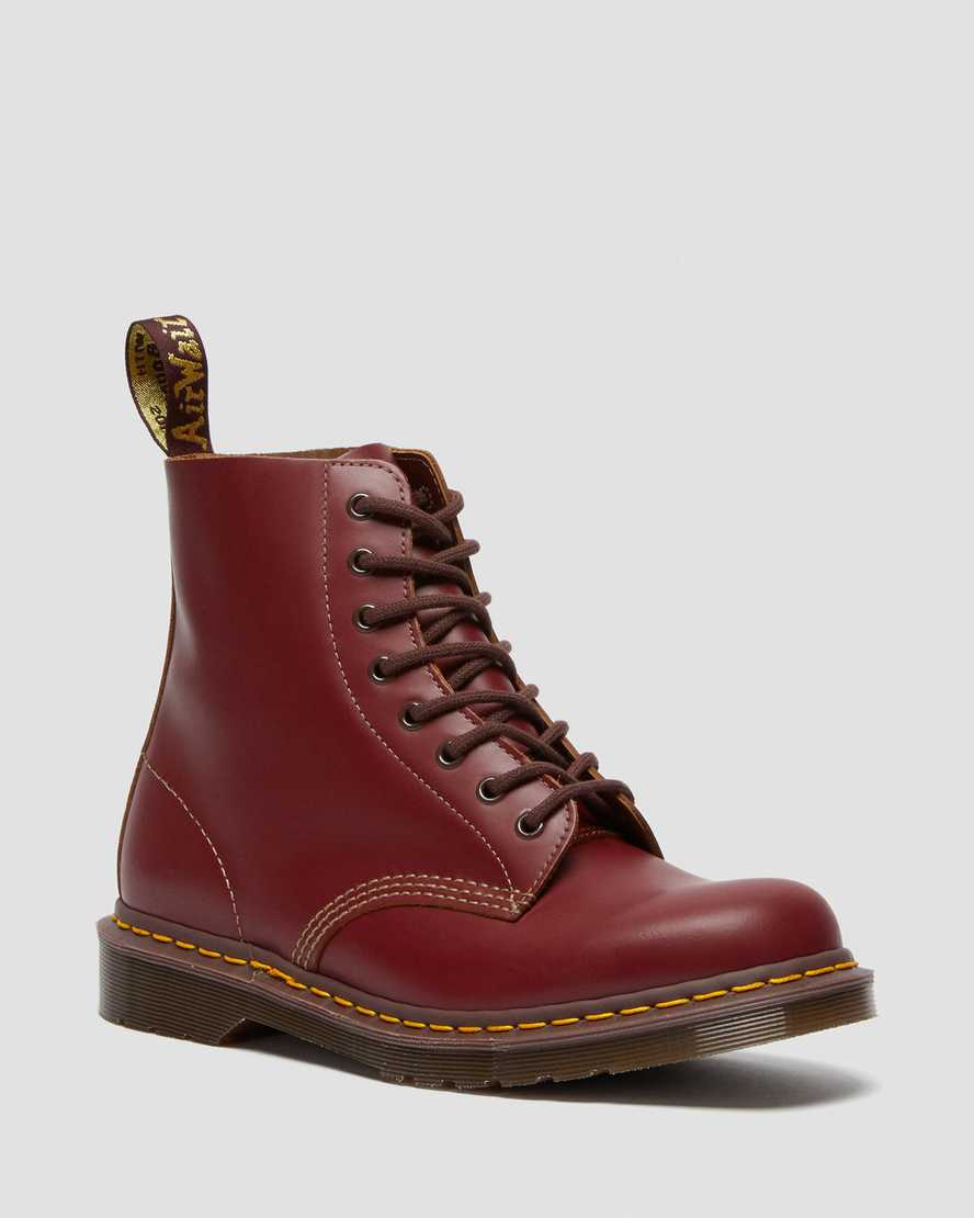 Dr. Martens 1460 Vintage Made In England Naisten Nauhalliset Nilkkurit - Viininpunainen Nilkkurit [5